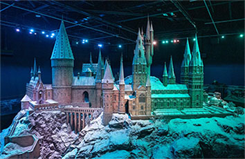 A studio model of Hogwarts